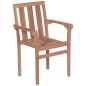 vidaXL Sedie da Giardino Impilabili 2 pz in Legno Massello di Teak vidaXL Sedie da Giardino Impilabili 2 pz in Legno Massello di Teak