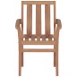 vidaXL Sedie da Giardino Impilabili 2 pz in Legno Massello di Teak vidaXL Sedie da Giardino Impilabili 2 pz in Legno Massello di Teak