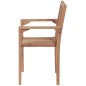 vidaXL Sedie da Giardino Impilabili 2 pz in Legno Massello di Teak vidaXL Sedie da Giardino Impilabili 2 pz in Legno Massello di Teak