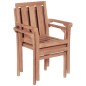 vidaXL Sedie da Giardino Impilabili 2 pz in Legno Massello di Teak vidaXL Sedie da Giardino Impilabili 2 pz in Legno Massello di Teak