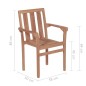 vidaXL Sedie da Giardino Impilabili 2 pz in Legno Massello di Teak vidaXL Sedie da Giardino Impilabili 2 pz in Legno Massello di Teak