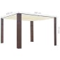 vidaXL Gazebo con Tetto in Polyrattan 300x300x200cm Marrone e Crema vidaXL Gazebo con Tetto in Polyrattan 300x300x200cm Marrone e Crema