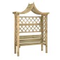 vidaXL Pergola con Panca e Tetto in Legno di Pino Impregnato vidaXL Pergola con Panca e Tetto in Legno di Pino Impregnato