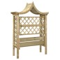 vidaXL Pergola con Panca e Tetto in Legno di Pino Impregnato vidaXL Pergola con Panca e Tetto in Legno di Pino Impregnato