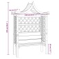 vidaXL Pergola con Panca e Tetto in Legno di Pino Impregnato vidaXL Pergola con Panca e Tetto in Legno di Pino Impregnato