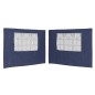 vidaXL Parete per Tendostruttura 2 pz con Finestra in PE Blu vidaXL Parete per Tendostruttura 2 pz con Finestra in PE Blu
