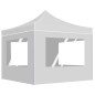 vidaXL Gazebo Pieghevole con Pareti in Alluminio 3x3 m Bianco vidaXL Gazebo Pieghevole con Pareti in Alluminio 3x3 m Bianco