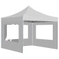 vidaXL Gazebo Pieghevole con Pareti in Alluminio 3x3 m Bianco vidaXL Gazebo Pieghevole con Pareti in Alluminio 3x3 m Bianco