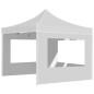 vidaXL Gazebo Pieghevole con Pareti in Alluminio 3x3 m Bianco vidaXL Gazebo Pieghevole con Pareti in Alluminio 3x3 m Bianco