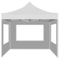 vidaXL Gazebo Pieghevole con Pareti in Alluminio 3x3 m Bianco vidaXL Gazebo Pieghevole con Pareti in Alluminio 3x3 m Bianco