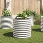 vidaXL Letto Rialzato Giardino 80x80x81 cm in Acciaio Zincato Argento vidaXL Letto Rialzato Giardino 80x80x81 cm in Acciaio Zincato Argento