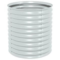 vidaXL Letto Rialzato Giardino 80x80x81 cm in Acciaio Zincato Argento