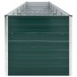 vidaXL Letto Rialzato da Giardino Acciaio Zincato 480x80x77 cm Verde vidaXL Letto Rialzato da Giardino Acciaio Zincato 480x80x77 cm Verde