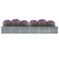 vidaXL Letto Rialzato Giardino in Acciaio Zincato 600x80x77 cm Grigio vidaXL Letto Rialzato Giardino in Acciaio Zincato 600x80x77 cm Grigio