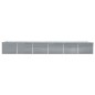 vidaXL Letto Rialzato Giardino in Acciaio Zincato 600x80x77 cm Grigio vidaXL Letto Rialzato Giardino in Acciaio Zincato 600x80x77 cm Grigio