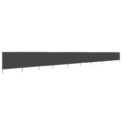vidaXL Paravento a 9 Pannelli in Tessuto 1200x160 cm Antracite