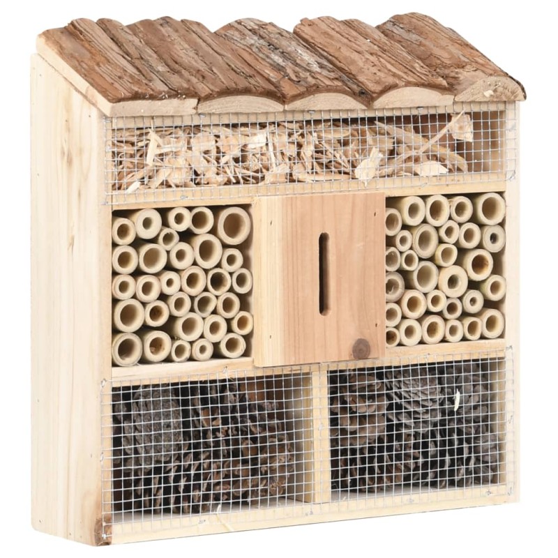 vidaXL Casetta per Insetti 30x10x30 cm in Legno di Abete vidaXL Casetta per Insetti 30x10x30 cm in Legno di Abete