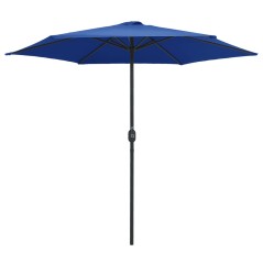 vidaXL Ombrellone da Giardino con Palo in Alluminio 270x246 cm Azzurro