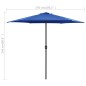 vidaXL Ombrellone da Giardino con Palo in Alluminio 270x246 cm Azzurro vidaXL Ombrellone da Giardino con Palo in Alluminio 270x246 cm Azzurro