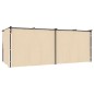 vidaXL Gazebo con Tende 3x6 cm Crema in Acciaio