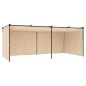 vidaXL Gazebo con Tende 3x6 cm Crema in Acciaio