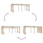 vidaXL Gazebo con Tende 3x6 cm Crema in Acciaio