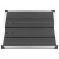 vidaXL Piatto Doccia da Esterni in WPC e Acciaio Inox 80x62 cm Grigio