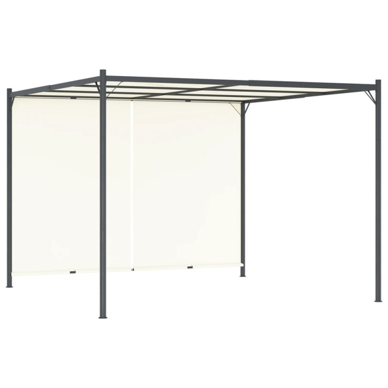vidaXL Pergola con Tetto Regolabile Bianco Crema 3x3 m in Acciaio vidaXL Pergola con Tetto Regolabile Bianco Crema 3x3 m in Acciaio