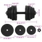 vidaXL Set Manubrio 15 kg vidaXL Set Manubrio 15 kg