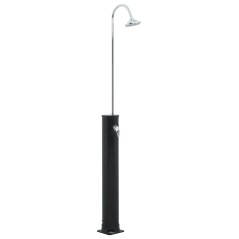 vidaXL Doccia ad Energia Solare Nera 214 cm 20 L