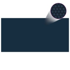 vidaXL Pellicola Galleggiante Solare PE Piscina 488x244 cm Nero e Blu