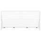 vidaXL Porta da Calcio con Rete Bianca 366x122x182 cm in Acciaio vidaXL Porta da Calcio con Rete Bianca 366x122x182 cm in Acciaio