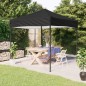 vidaXL Tenda per Feste Pieghevole Nera 3x3 m