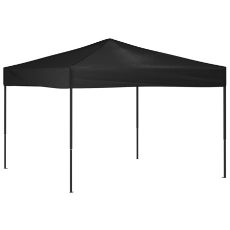 vidaXL Tenda per Feste Pieghevole Nera 3x3 m