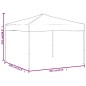 vidaXL Tenda per Feste Pieghevole Nera 3x3 m