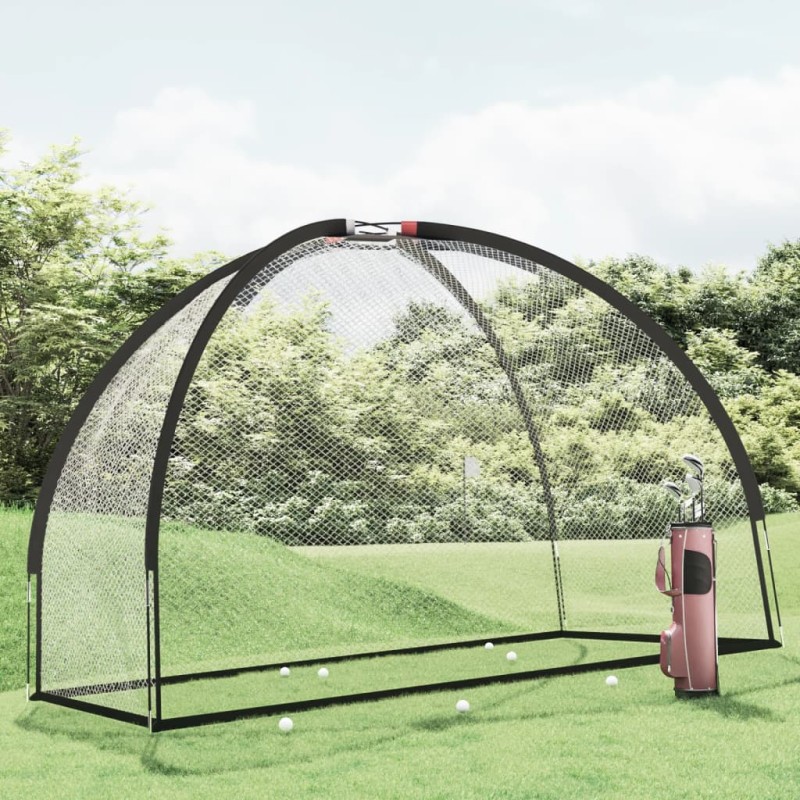 vidaXL Rete da Golf Nera 300x150x210 cm in Poliestere vidaXL Rete da Golf Nera 300x150x210 cm in Poliestere