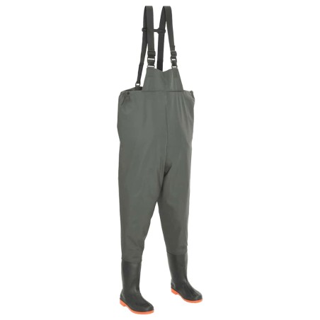 vidaXL Pantaloni Impermeabili con Stivali Verdi Taglia 44