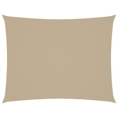 vidaXL Parasole a Vela Oxford Rettangolare 4x5 m Beige