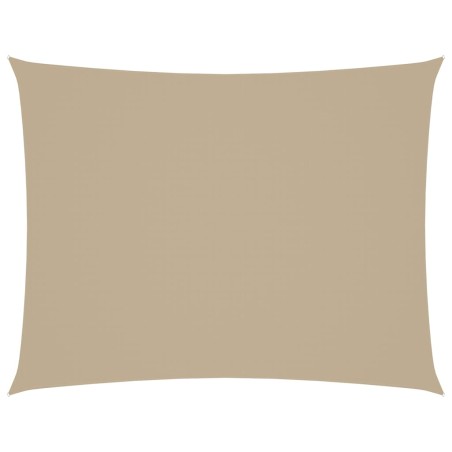 vidaXL Parasole a Vela Oxford Rettangolare 4x5 m Beige