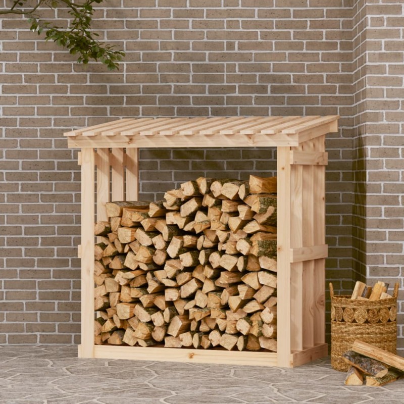 vidaXL Portalegna 108x64,5x109 cm in Legno Massello di Pino vidaXL Portalegna 108x64,5x109 cm in Legno Massello di Pino
