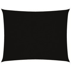 vidaXL Parasole a Vela Oxford Rettangolare 3x4 m Nero