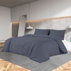vidaXL Set Copripiumino Antracite 140x200 cm in Microfibra Leggera
