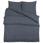 vidaXL Set Copripiumino Antracite 140x200 cm in Microfibra Leggera vidaXL Set Copripiumino Antracite 140x200 cm in Microfibra Leggera