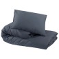 vidaXL Set Copripiumino Antracite 140x200 cm in Microfibra Leggera vidaXL Set Copripiumino Antracite 140x200 cm in Microfibra Leggera