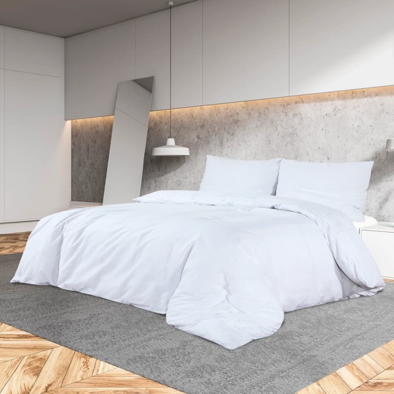 vidaXL Set Copripiumino Bianco 220x240 cm in Microfibra Leggera vidaXL Set Copripiumino Bianco 220x240 cm in Microfibra Leggera