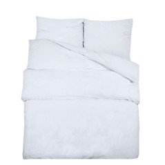 vidaXL Set Copripiumino Bianco 220x240 cm in Microfibra Leggera