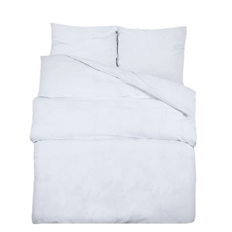 vidaXL Set Copripiumino Bianco 220x240 cm in Microfibra Leggera