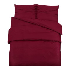 vidaXL Set Copripiumino Bordeaux 200x200 cm in Microfibra Leggera