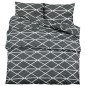 vidaXL Set Copripiumino Grigio 140x200 cm in Cotone vidaXL Set Copripiumino Grigio 140x200 cm in Cotone