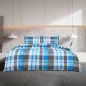 vidaXL Set Copripiumino Blu e Grigio 200x220 cm in Cotone vidaXL Set Copripiumino Blu e Grigio 200x220 cm in Cotone